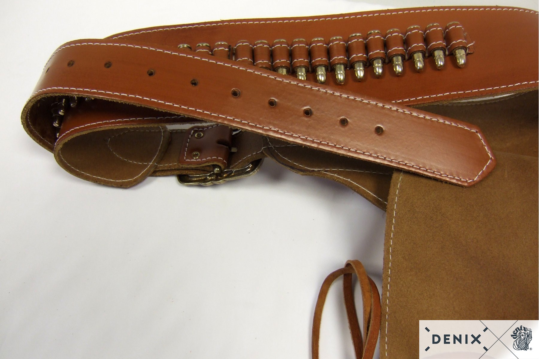 Leather cartridge belt for one revolver (721) - Leather cartridge belt ...