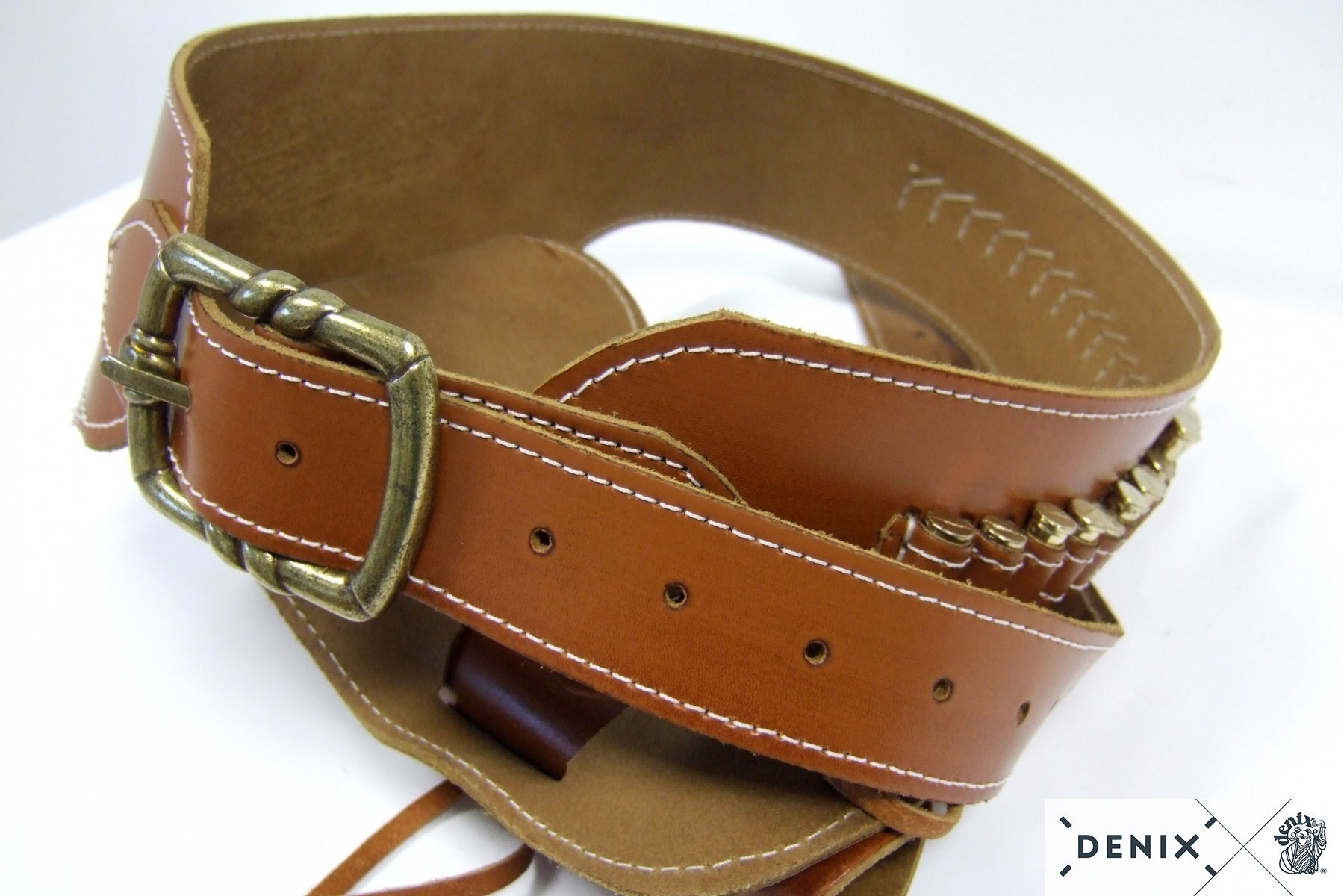 Leather cartridge belt for one revolver (721) - Leather cartridge belt ...