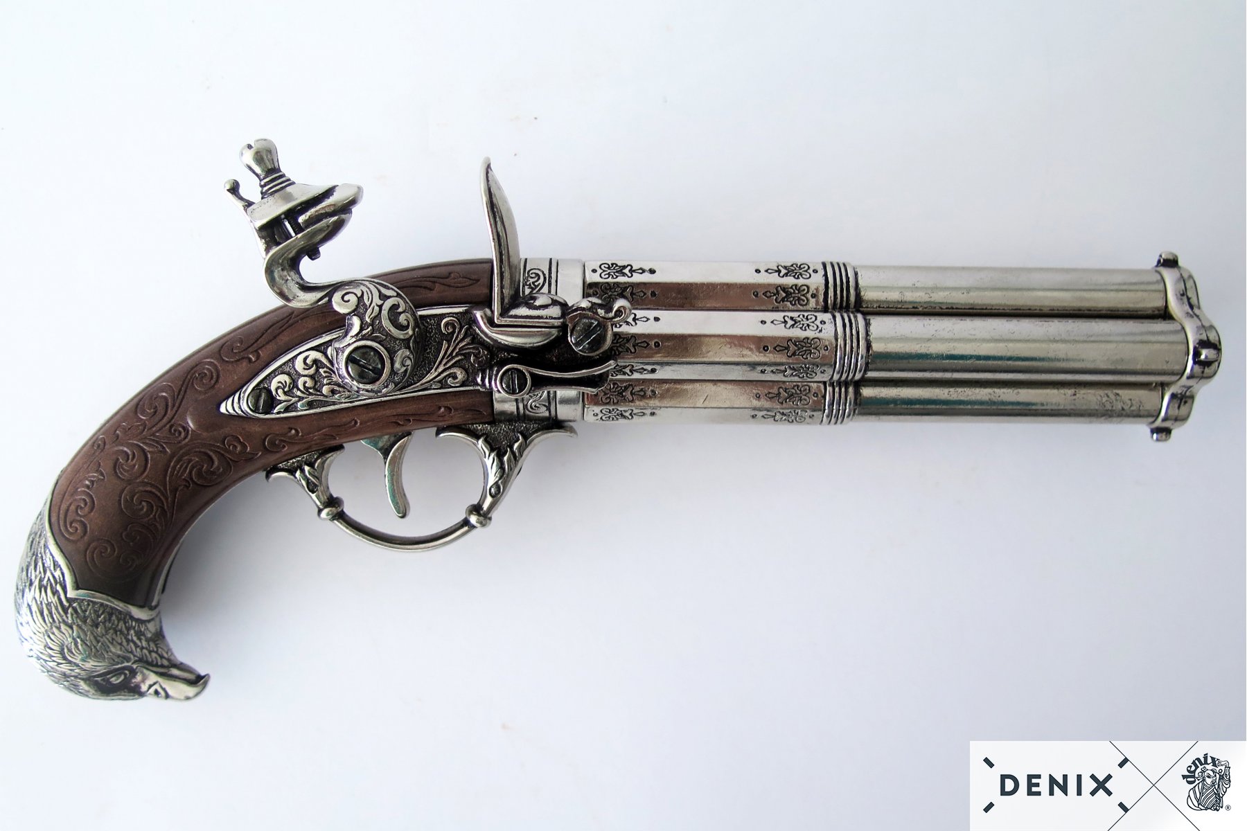 Revolving 4 Barrel Flintlock Pistol France 18th C 1307 Pistols