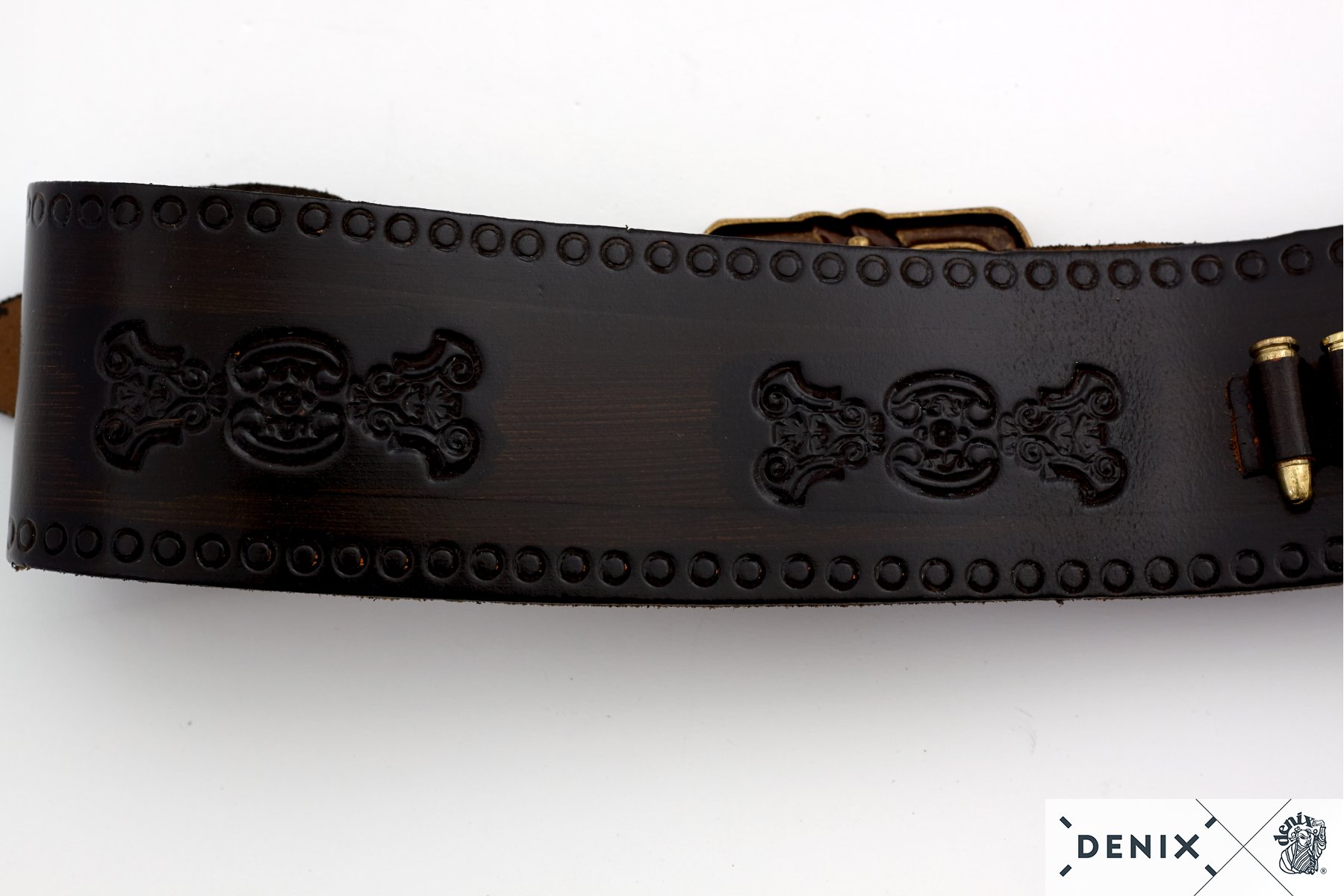 Leather cartridge belt for one revolver (703) - Leather cartridge belt ...